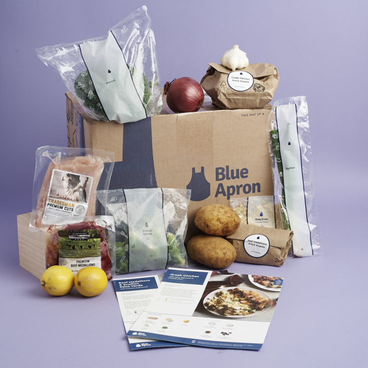 full contents of blue apron february 2018