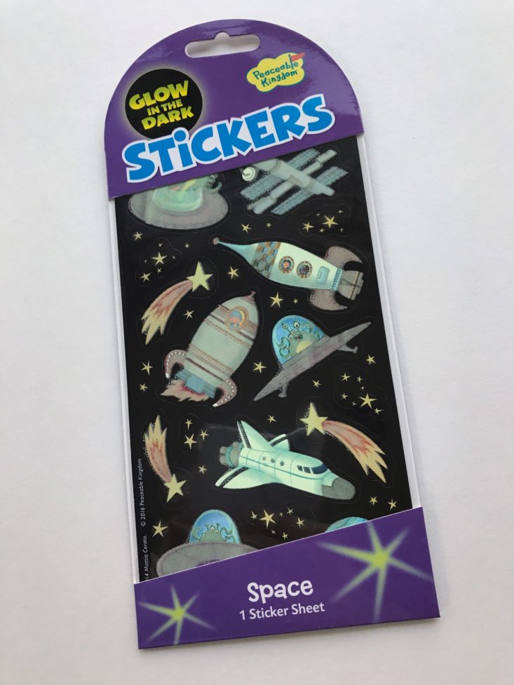 Peaceable Kingdom Glow in the Dark Space Stickers 