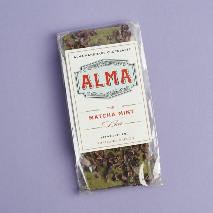 Alma Chocolate Matcha Mint Bar