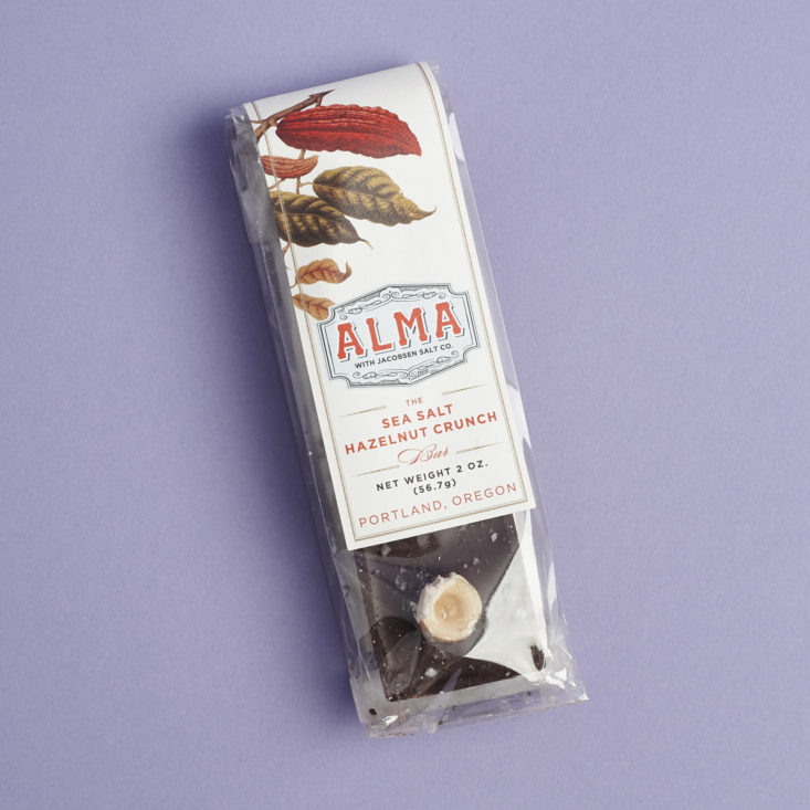 Alma Chocolate Sea Salt Hazelnut Crunch Bar