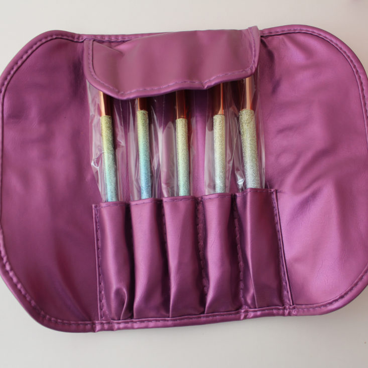 Cat Makeup Brush Set pouch open
