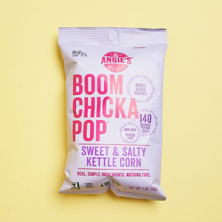 boom chicka pop sweet and salty kettle corn bag
