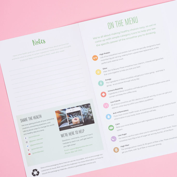 greenblender info booklet