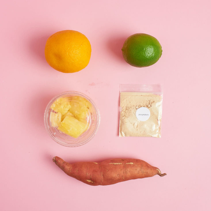 ingredients for tropical smoothie