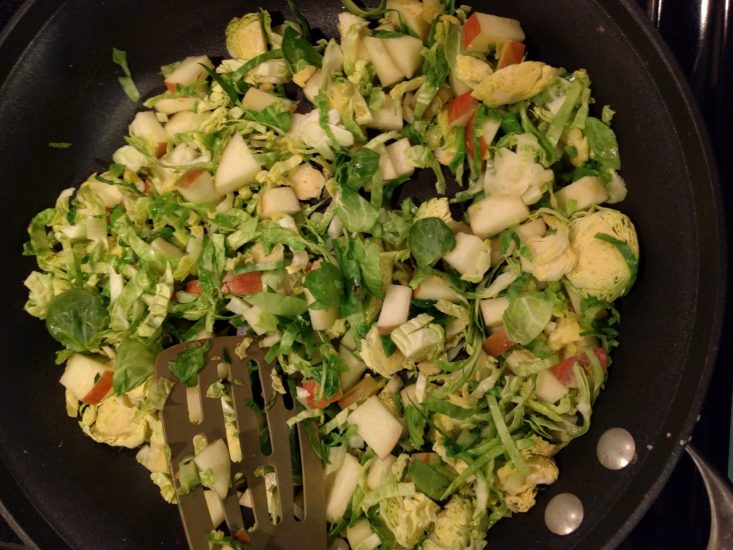 brussels sprouts in a pan