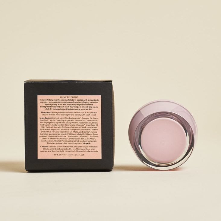packaging for exfoliating cream