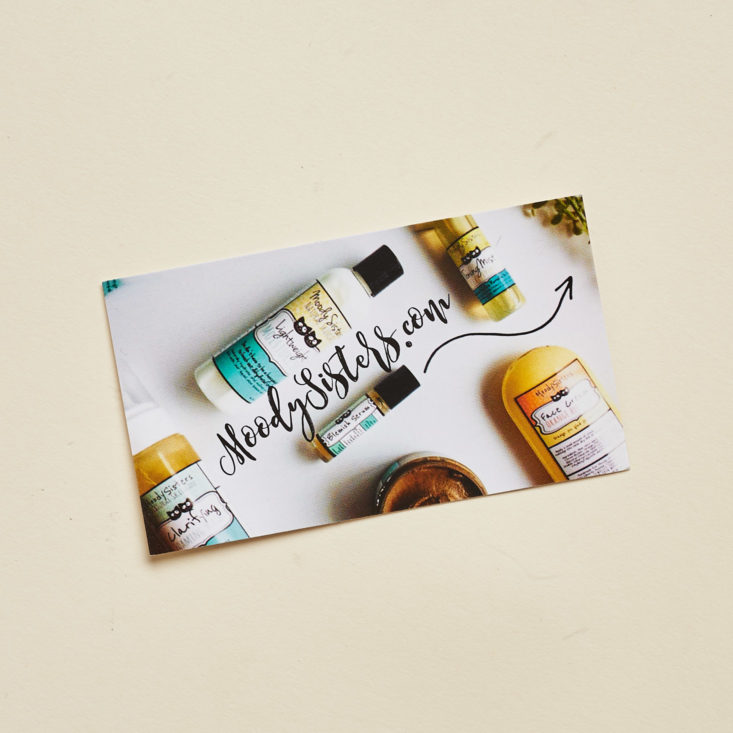 info card for beauty company