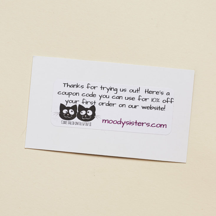 reverse side of beauty info card