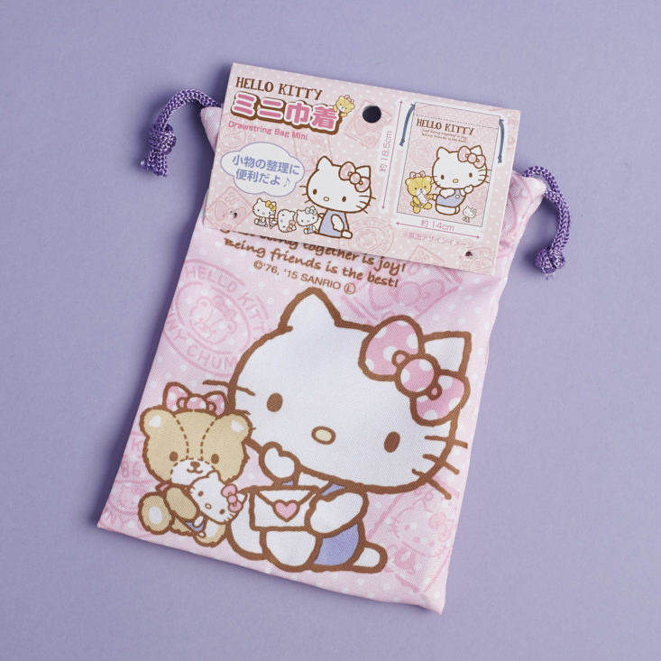 Pink Hello Kitty drawstring bag