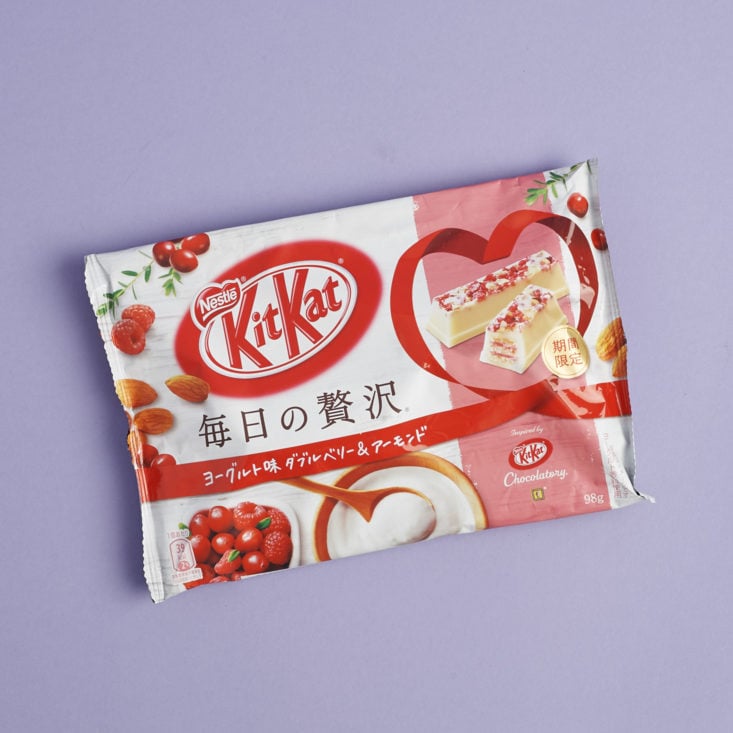 bag of Luxury Yogurt with Double Berry and Almond kitkat