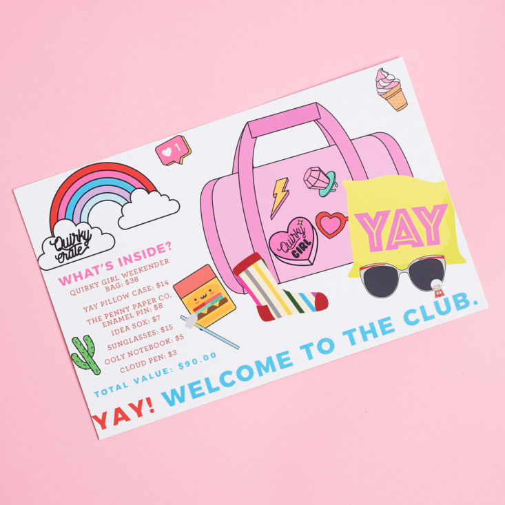 quirky crate info card