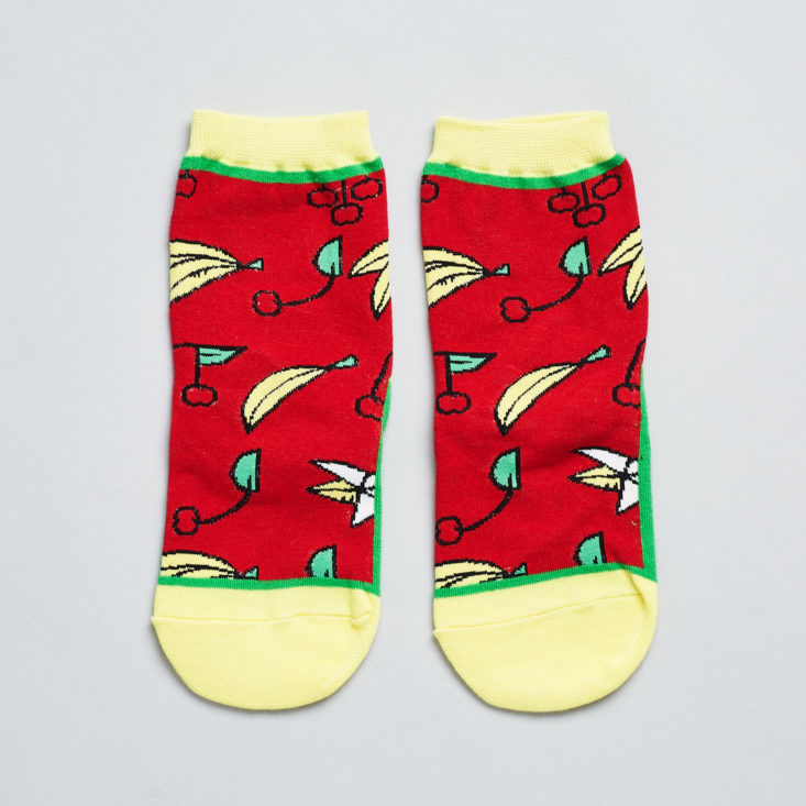 Banana + Cherry Socks by Bokkie, Front