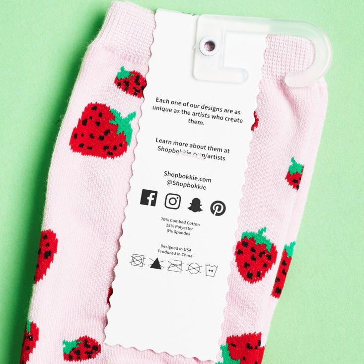 say it with a sock care tag