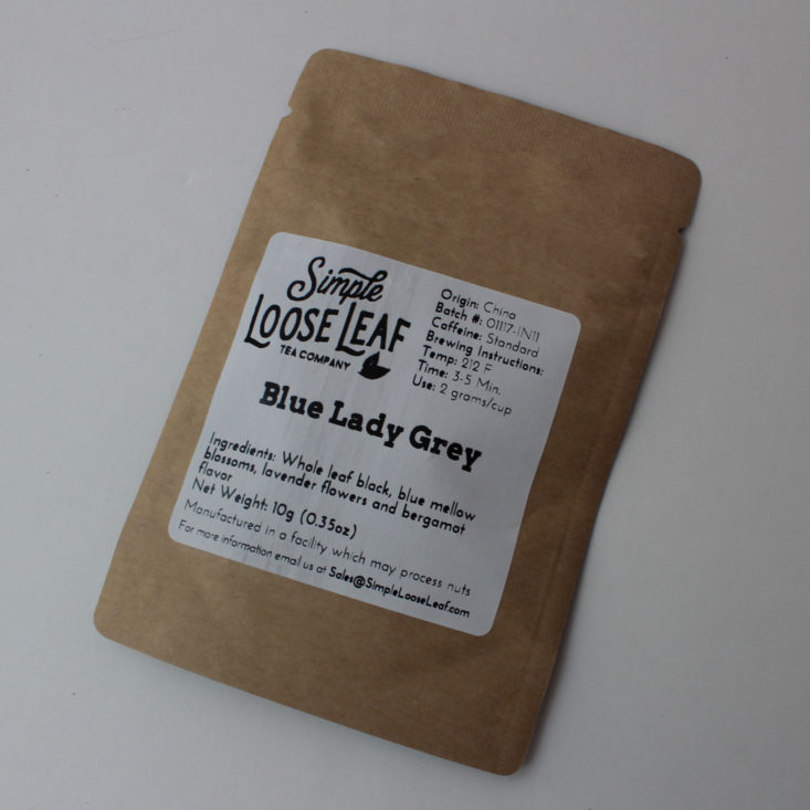 Blue Lady Grey Tea in a 10g package