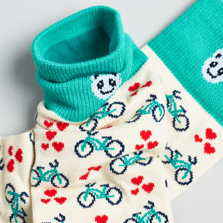 bicycle socks up close