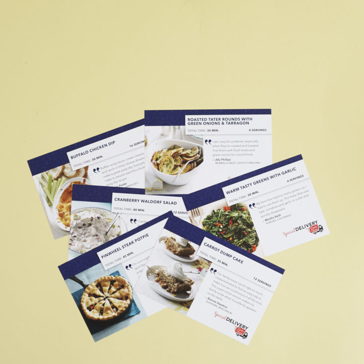 Special Delivery From Taste of Home Box Winter 2018 Monthly Recipes