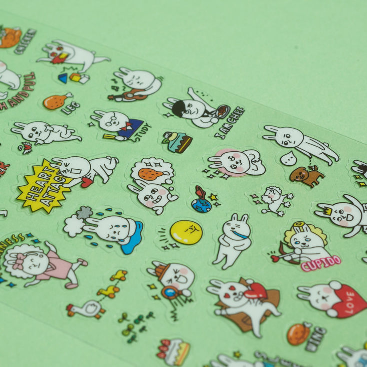 funny white bunny stickers