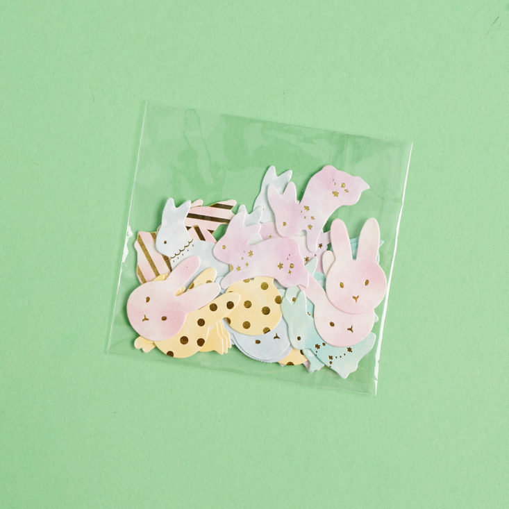 bunny die cut stickers