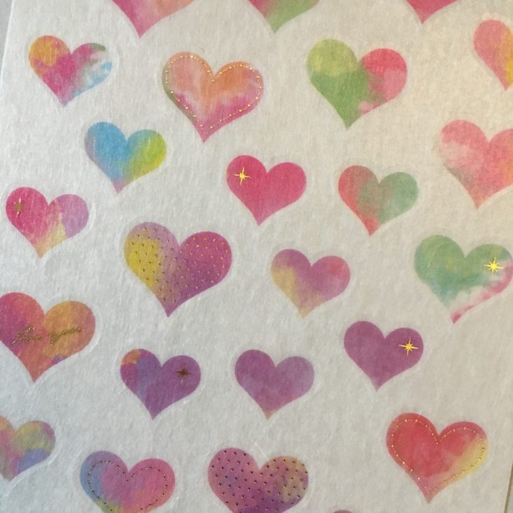 watercolor heart stickers from Sticky Kit February 2018