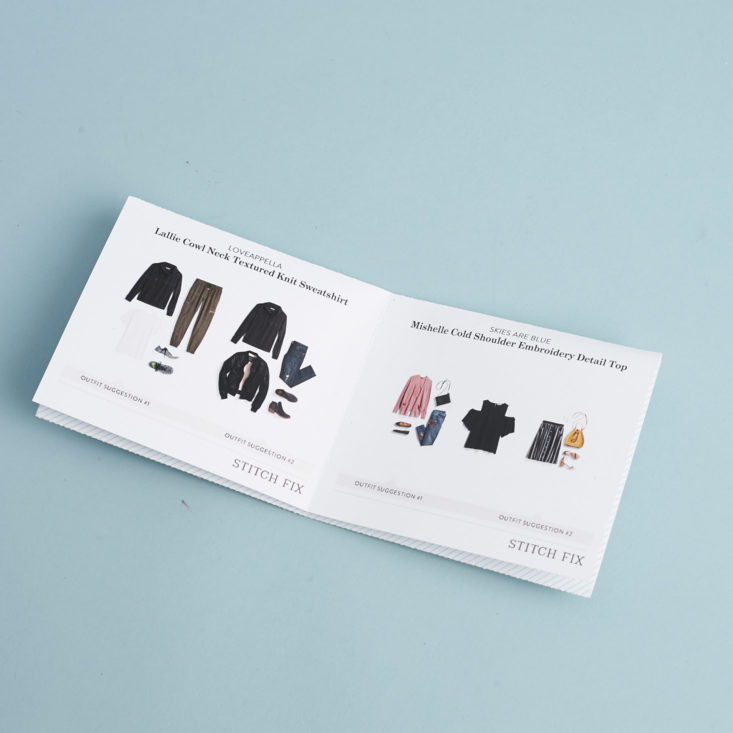 StitchFix Clothing Box February 2018 Stylist Card 3