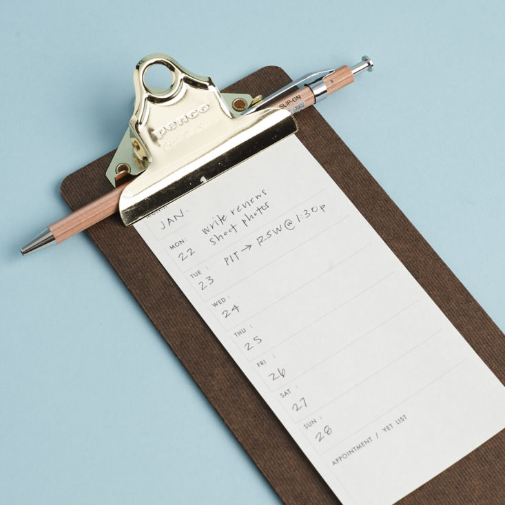 Penco Mini Clipboard with paper and pencil