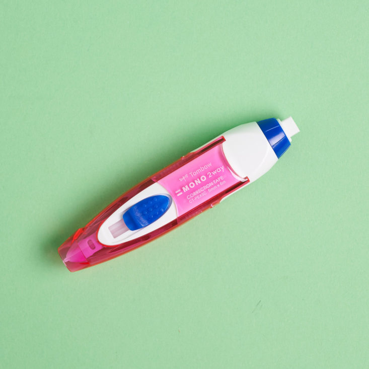 pink and blue corrector pen