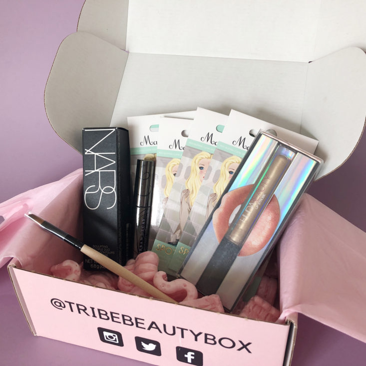Tribe Beauty Box February 2018 - contents in the box