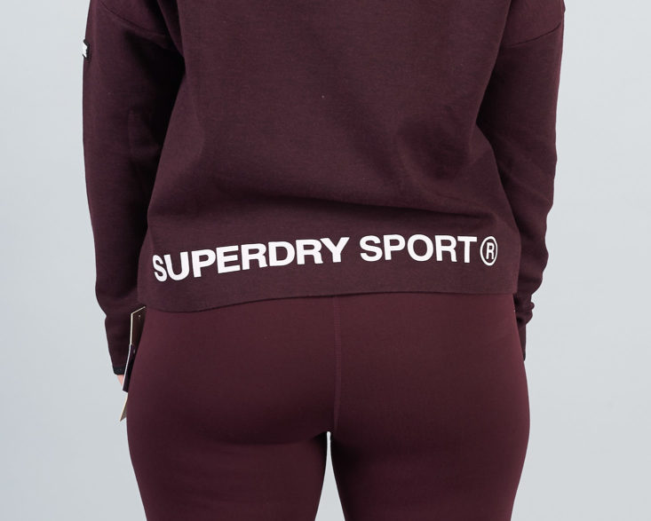 superdry sport logo on sweatshirt
