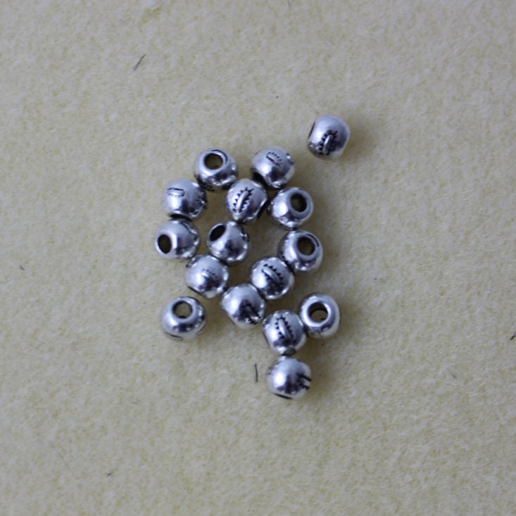 Silvertone Crow Beads