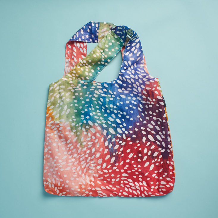 rainbow tote bag with dots