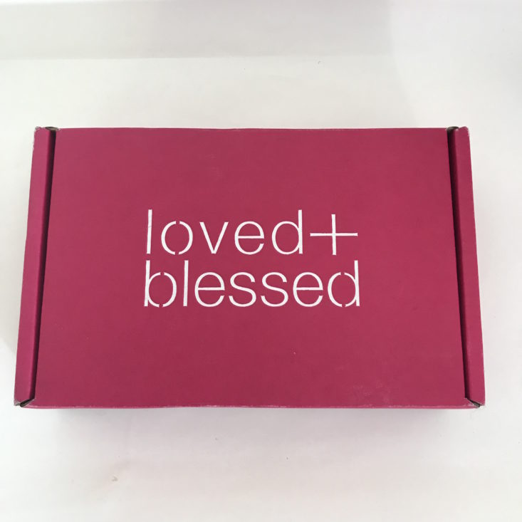 Loved + Blessed closed pink box