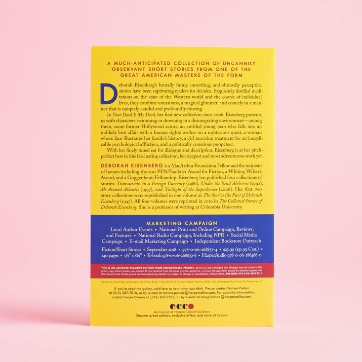 back cover of your duck is my duck book