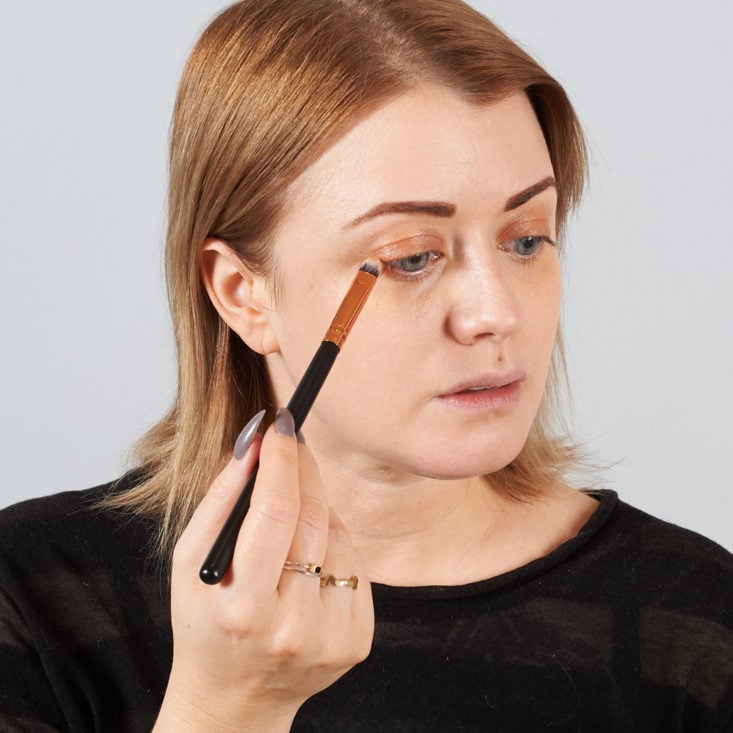 MorpheMe R42 Oval Shadow and Concealer Brush in use