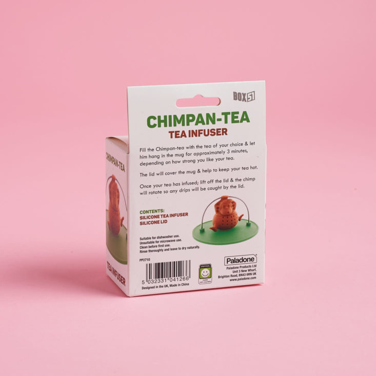 back of orangutan tea infuser package