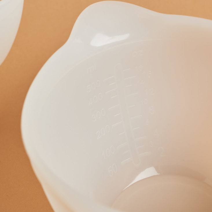 detail shot of silicone measuring cups