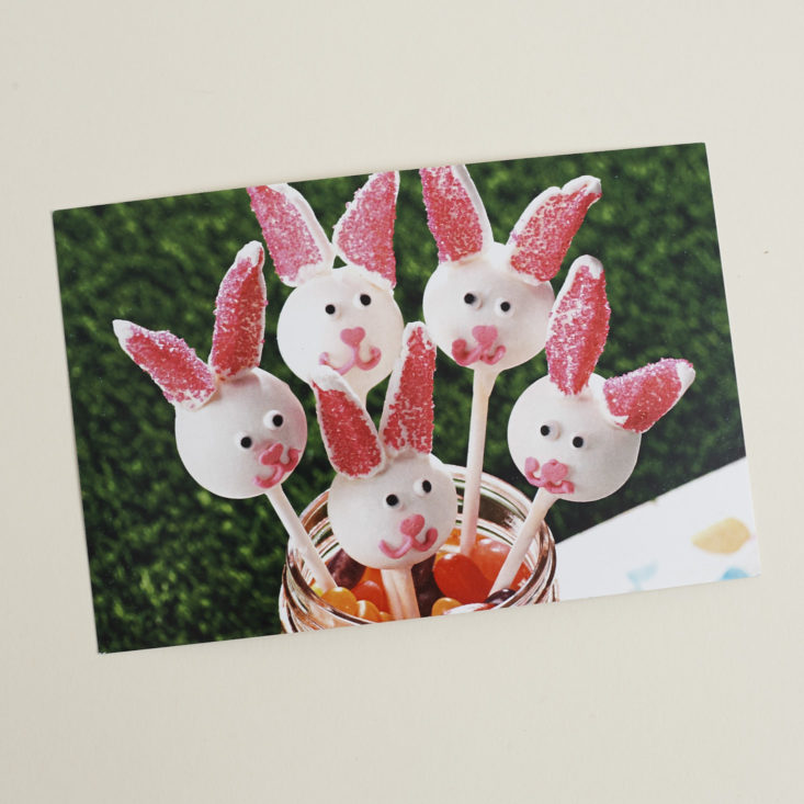 recipe card for OREO bunny cookie ball pops