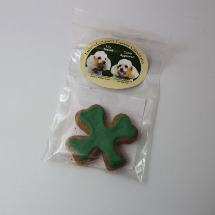 Emmy’s Gourmet Canine Creations Shamrock Cookie