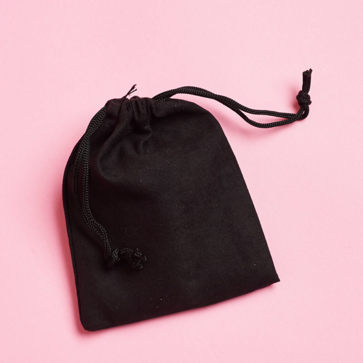 black velvet jewelry bag