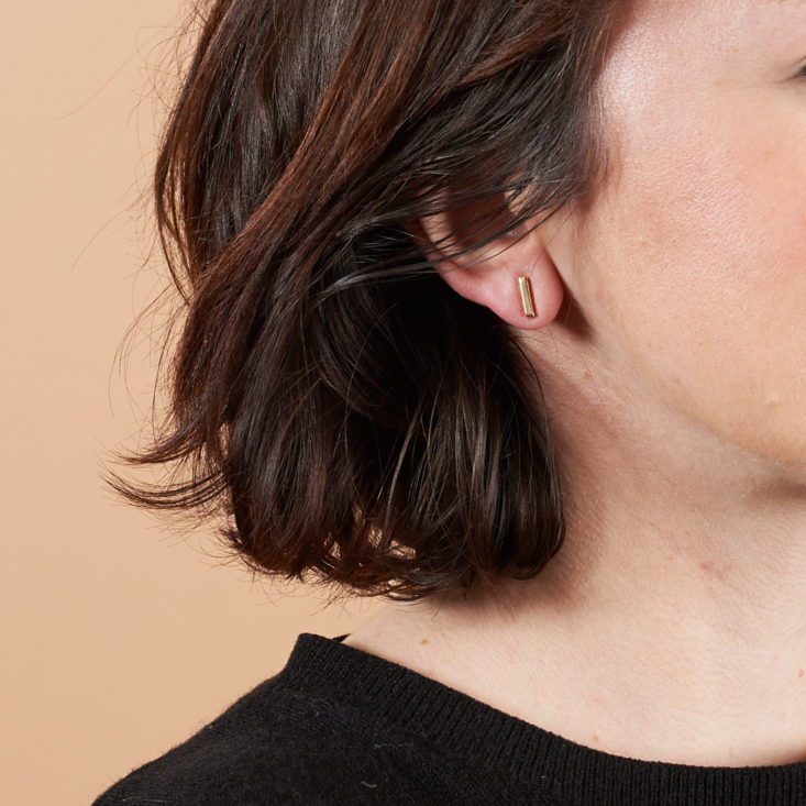 simple bar studs on model