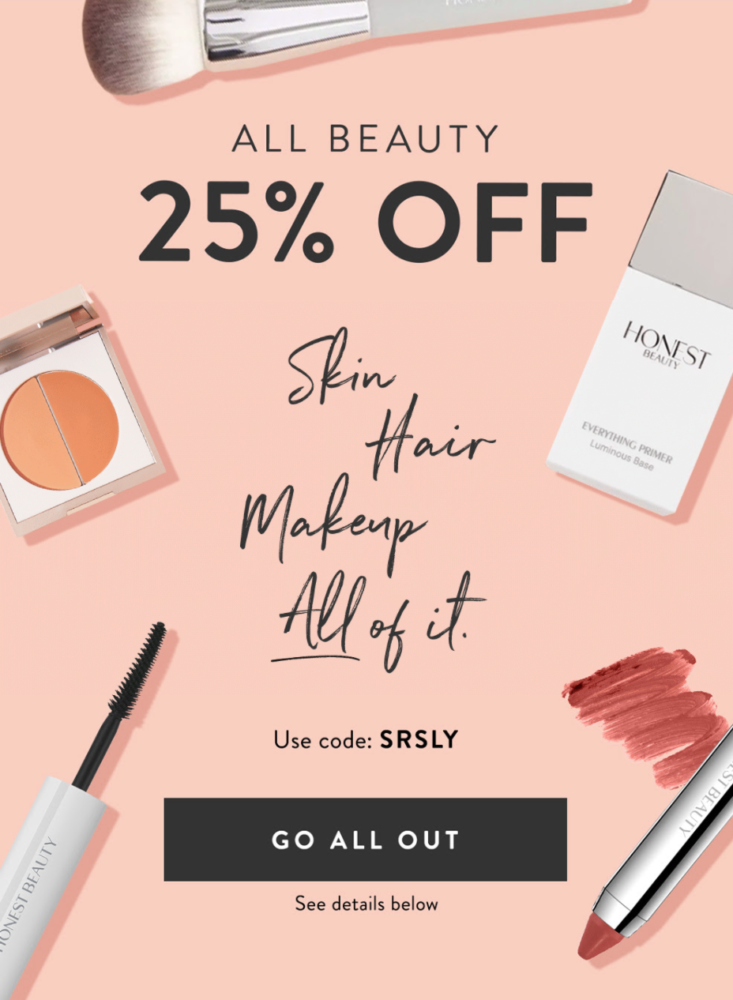 Honest Beauty Coupon 25 Off Sitewide Msa
