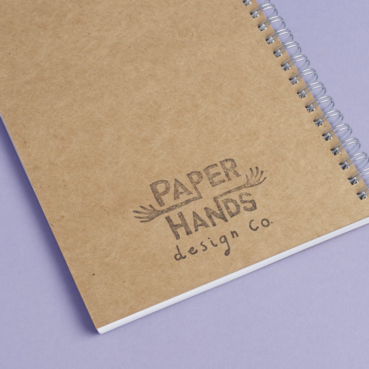 back of Paper Hands Design Co Matt Bellassai Quote Spiral Notebook