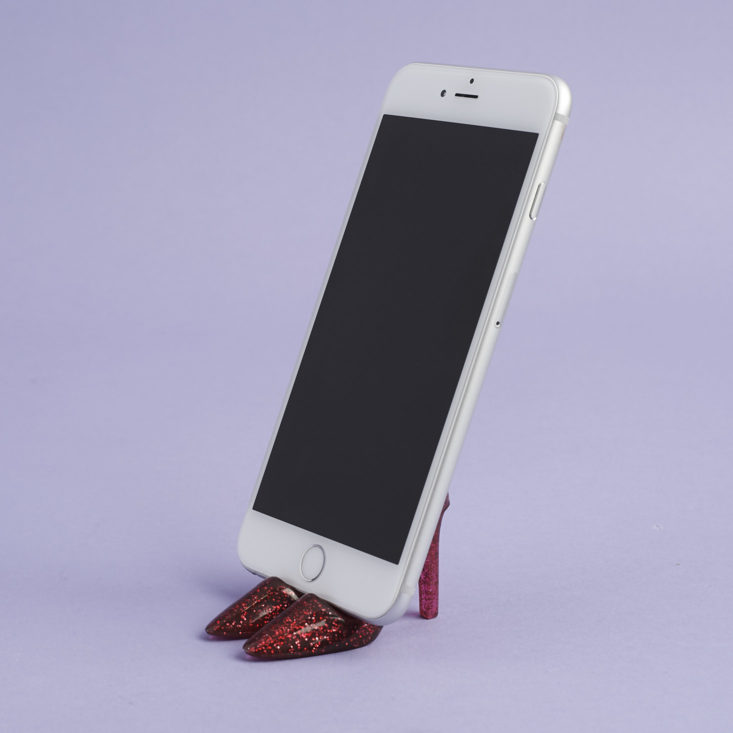 Fred Pumped up Ruby Slipper Smartphone Stand with iphone