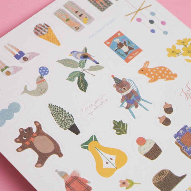 household stickers up close