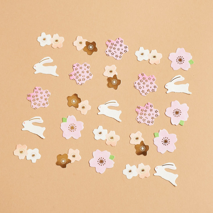 flowers and bunnies die cuts