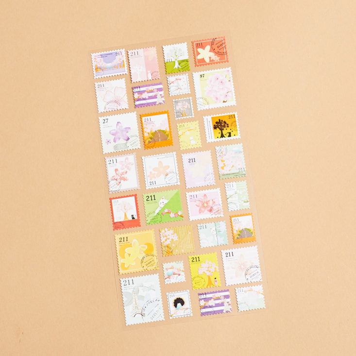 spring stamps sticker sheet