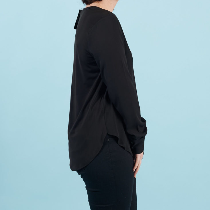 black blouse from the side