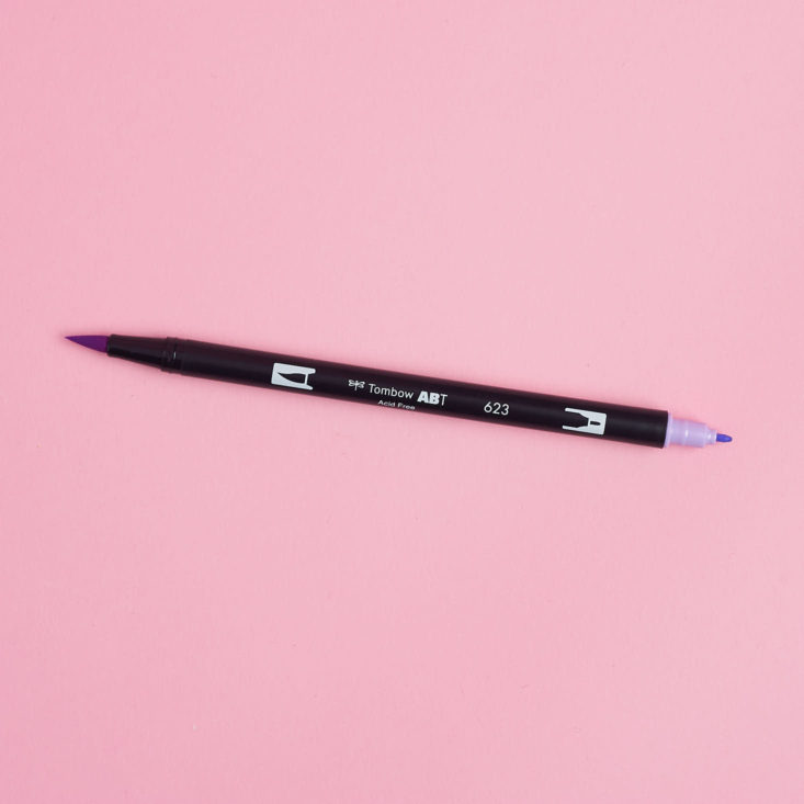 double tipped lavender brush pen
