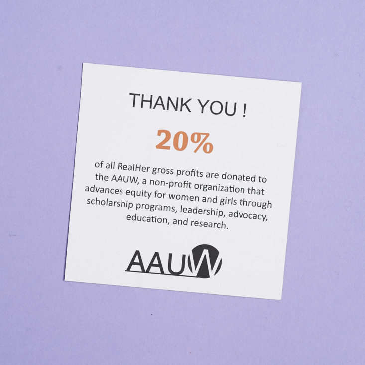 AAUW donation card