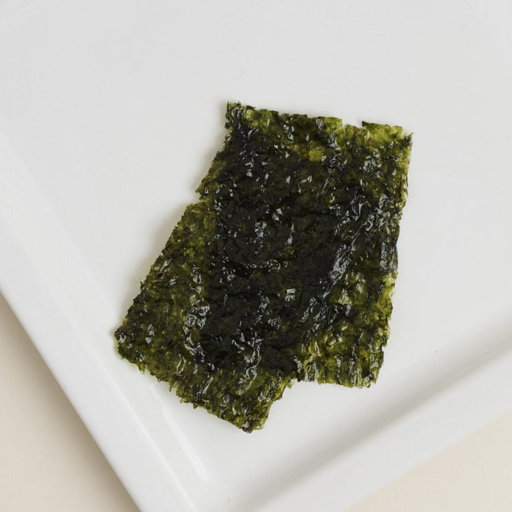 Dongwon Roasted Seaweed Sheets on a plate