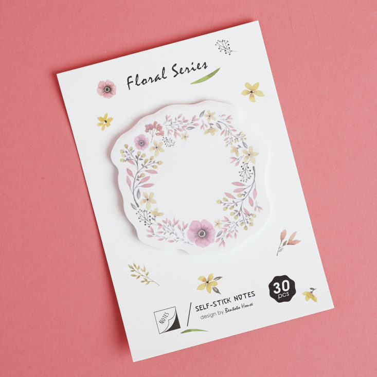 Bellas Bits and buys flower wreath sticky notes